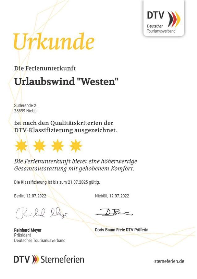 Urlaubswind Apartment Niebull Bagian luar foto